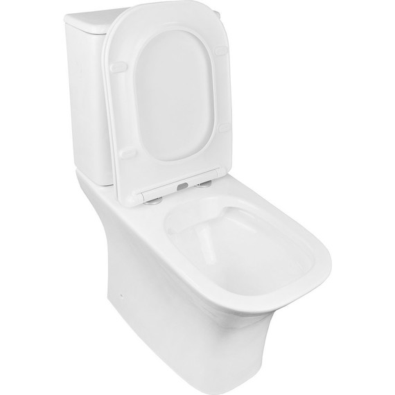 Унитаз-компакт безободковый Azario Fretta Square AZ-5121 с крышкой микролифт - 3 Унитаз-компакт безободковый Azario Fretta Square AZ-5121 с крышкой микролифт фото 3