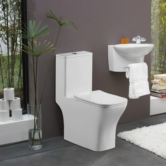 Унитаз-моноблок безободковый Azario Lodi AZ-8617 с крышкой микролифт фото 11