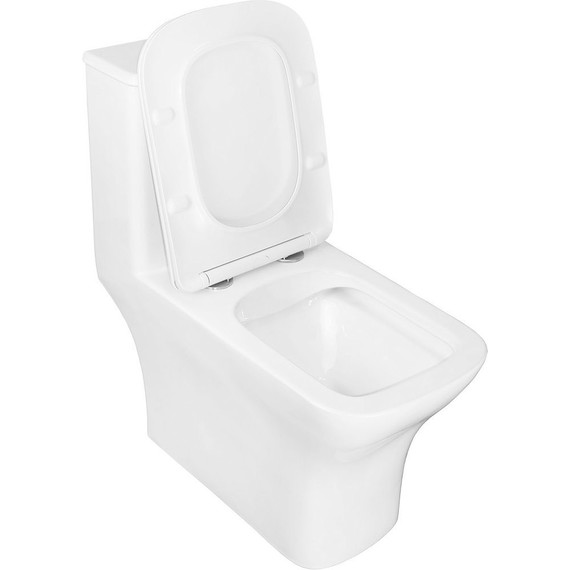 Унитаз-моноблок безободковый Azario Lodi AZ-8617 с крышкой микролифт фото 3