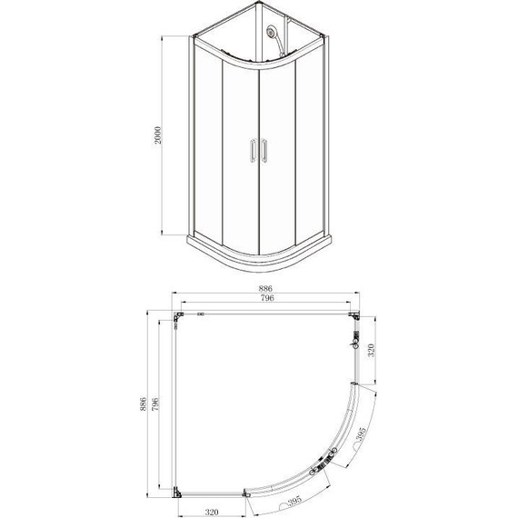 Душевое кабина Azario Denver 90x90 см AZ-N10812 900 GREY, хром/тонированное фото 3