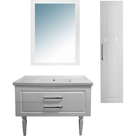 Пенал подвесной Azario Elegant 35 см, универсальный, белый фото 2