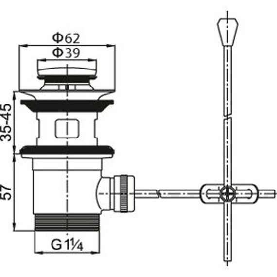 Донный клапан Cezares CZR-SA2-01 фото 2
