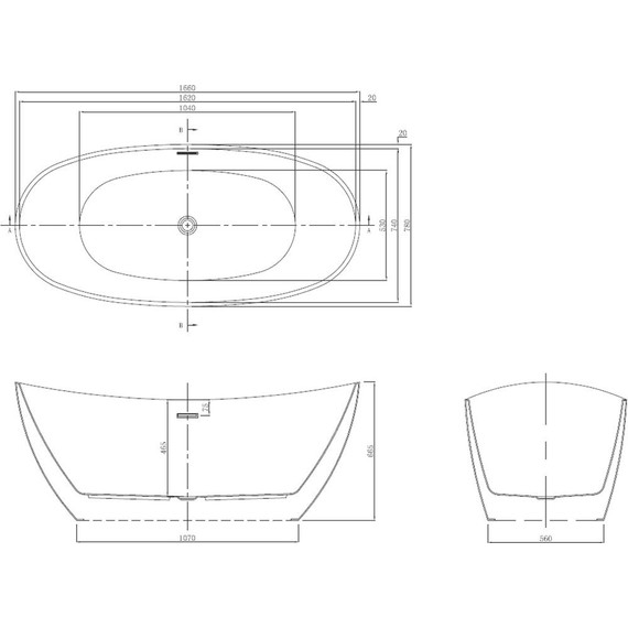 Ванна отдельностоящая Azario Glasgow GLA16778 167х78 см, Размер - мм: 1650х800 - 8 Ванна отдельностоящая Azario Glasgow GLA16778 167х78 см, Размер - мм: 1650х800 фото 8
