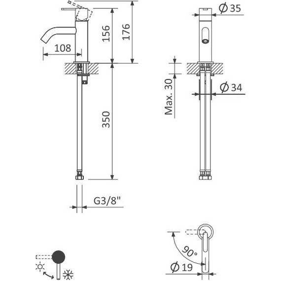 Смеситель для раковины Cezares LEAF-LSM2-L-01-W0 - 4 Смеситель для раковины Cezares LEAF-LSM2-L-01-W0 фото 4