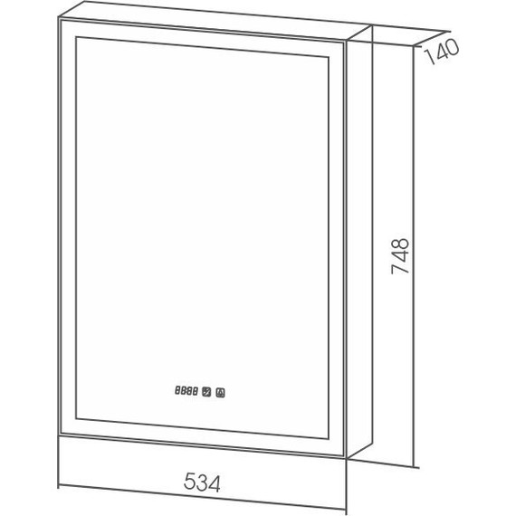 Зеркало-шкаф Azario Киото Led 60 см + часы - 3 Зеркало-шкаф Azario Киото Led 60 см + часы фото 3