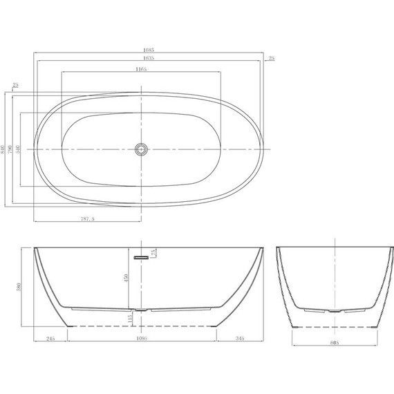 Ванна отдельностоящая Azario Leeds LEE17085 170х85 см - 9 Ванна отдельностоящая Azario Leeds LEE17085 170х85 см фото 9