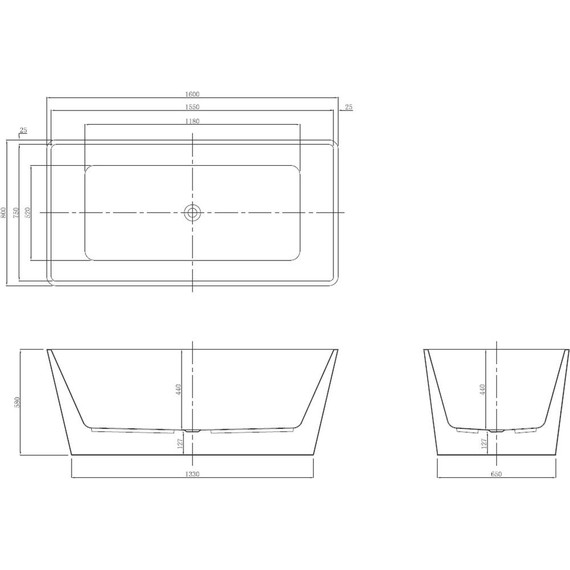 Ванна отдельностоящая Azario Lincoln LIN16080 160х80 см, Размер - мм: 1600х800 - 8 Ванна отдельностоящая Azario Lincoln LIN16080 160х80 см, Размер - мм: 1600х800 фото 8