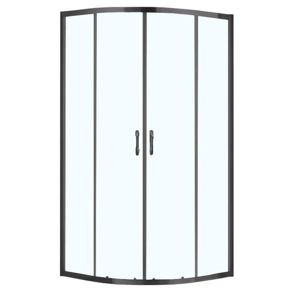 Душевое ограждение Azario Milton 90х90 см AZ-ND2142 900 Black, черный/прозрачное фото 