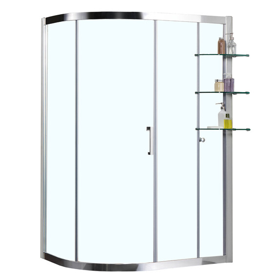 Душевое ограждение Azario Victoria AZ-NNQ2131-1-L 120х90 см (стекло 8 мм) хром/прозрачное фото 