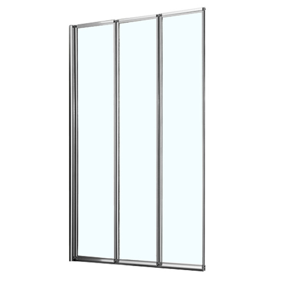 Шторка для ванны Azario Preston 100x150 см NFC6433, хром/прозрачное фото 