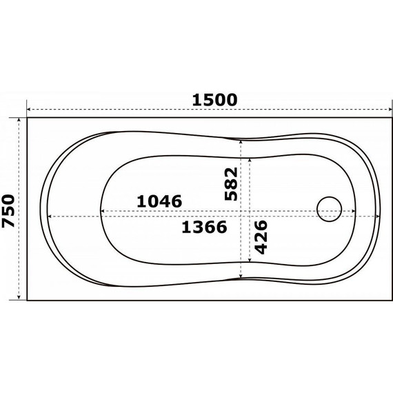 Ванна акриловая Azario Тенза 150x75 см ТНВ0101, Размер - мм: 1500х750 - 4 Ванна акриловая Azario Тенза 150x75 см ТНВ0101, Размер - мм: 1500х750 фото 4