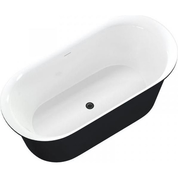 Ванна отдельностоящая Aquanet Family Smart 170х78 см 88778-GW-MB, чёрный глянцевый фото 
