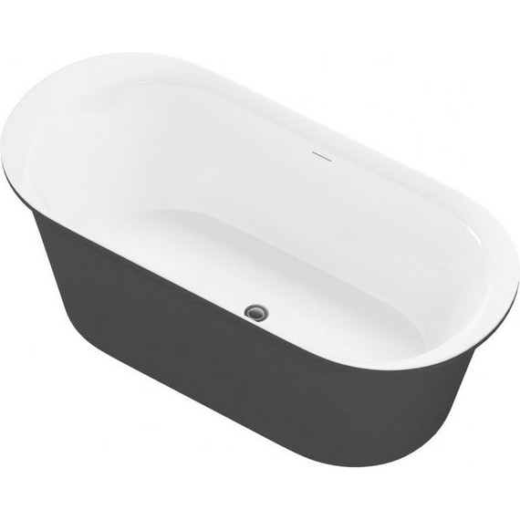 Ванна отдельностоящая Aquanet Family Smart 170х78 см 88778-MW-MB, чёрный матовый фото 
