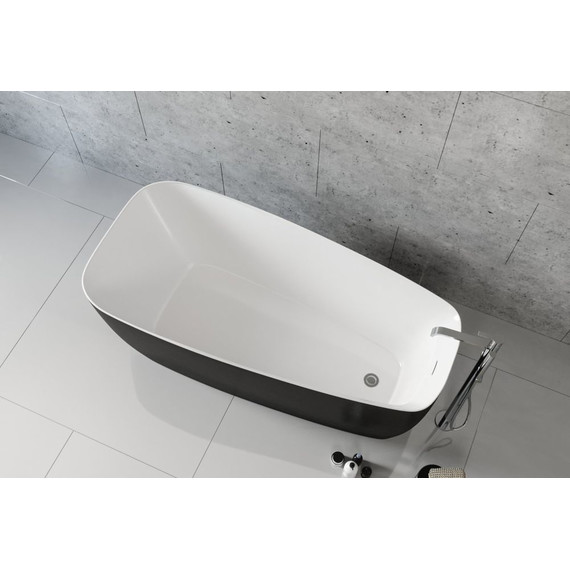 Ванна отдельностоящая Aquanet Family Trend 170х78 см 90778-MW-MB, чёрный матовый фото 5