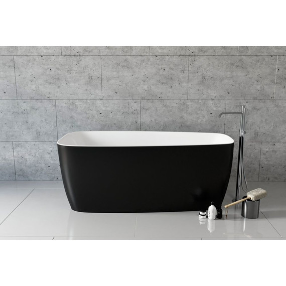 Ванна отдельностоящая Aquanet Family Trend 170х78 см 90778-MW-MB, чёрный матовый фото 6