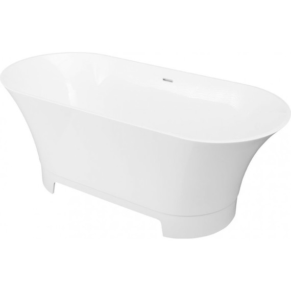 Ванна отдельностоящая Aquanet Bloom Ellipse 165х75 см TC-S92, белый матовый фото 