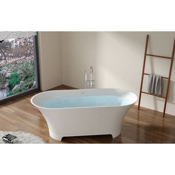 Ванна отдельностоящая Aquanet Bloom Ellipse 165х75 см TC-S92, белый матовый фото 2