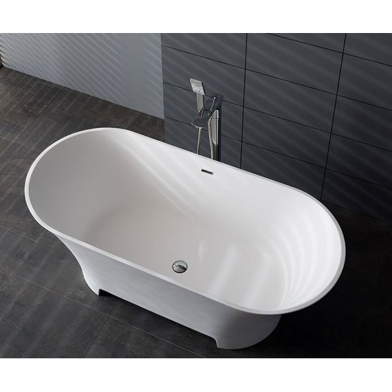 Ванна отдельностоящая Aquanet Bloom Ellipse 165х75 см TC-S92, белый матовый фото 3