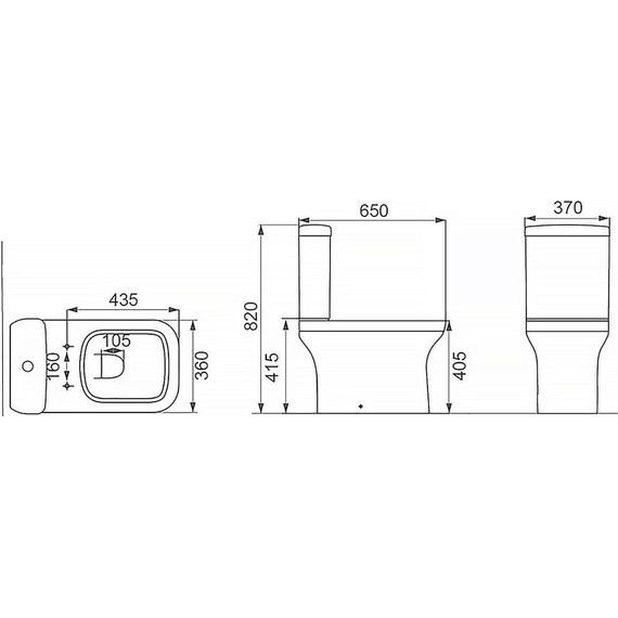Унитаз-компакт Creo Ceramique Arles HDC-628P с крышкой микролифт фото 13