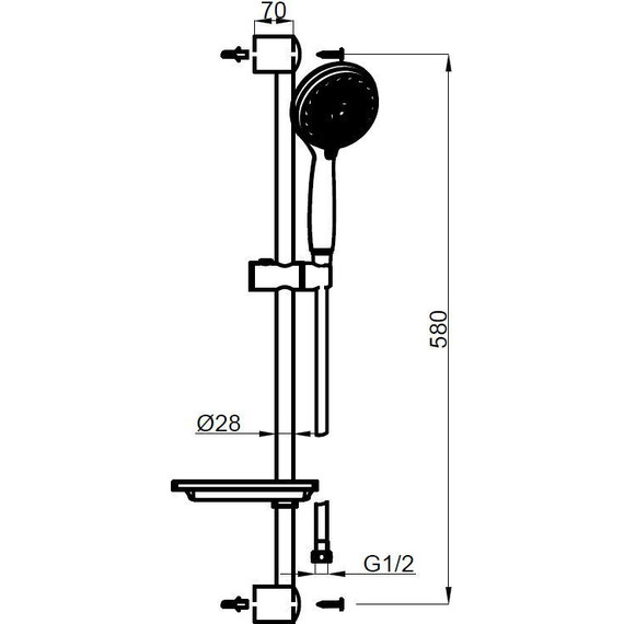 Душевой гарнитур Azario AZ-15752010 фото 2