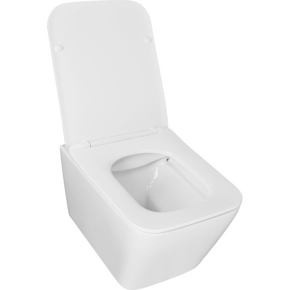 Унитаз подвесной безободковый Azario Boca AZ-2002 с крышкой микролифт, Цвет производителя: белый - 2 Унитаз подвесной безободковый Azario Boca AZ-2002 с крышкой микролифт, Цвет производителя: белый фото 2