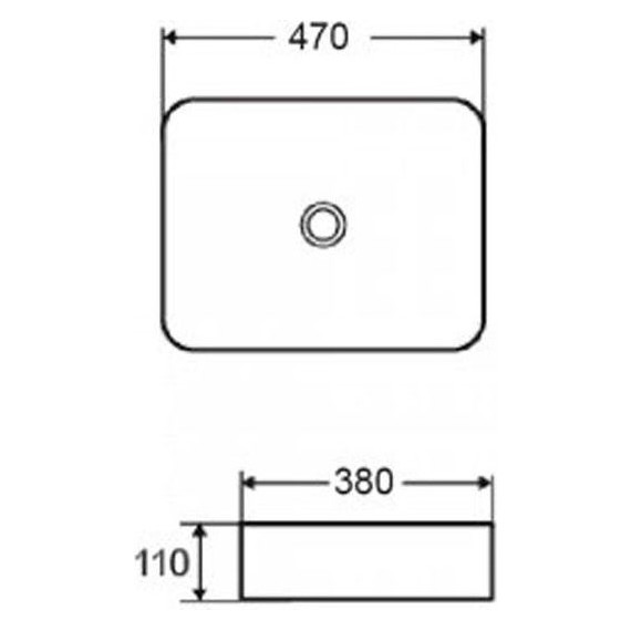 Раковина-чаша Azario 47 см AZ-2178-S фото 3