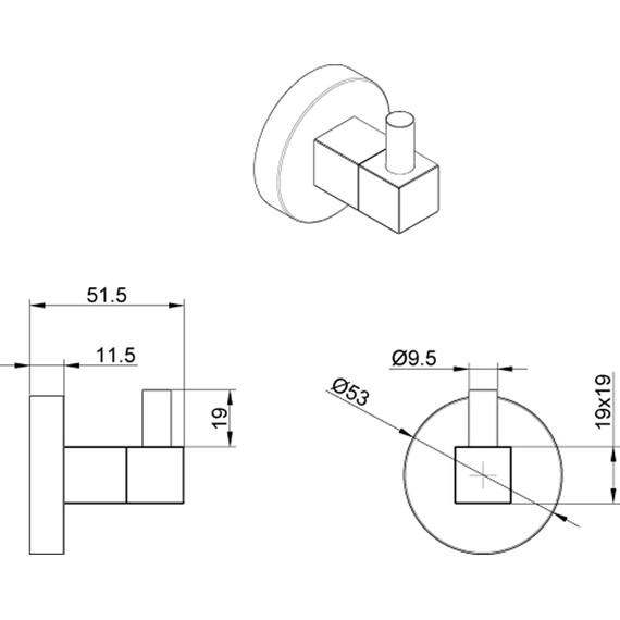 Крючок Azario Nessy AZ-73105A фото 3