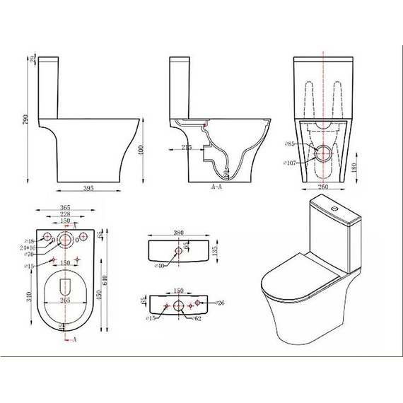 Унитаз-компакт Azario Verde AZ-8220 с крышкой микролифт - 6 Унитаз-компакт Azario Verde AZ-8220 с крышкой микролифт фото 6