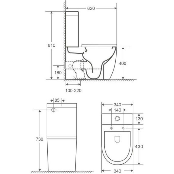 Унитаз-компакт безободковый Azario Renda AZ-8693 с крышкой микролифт - 4 Унитаз-компакт безободковый Azario Renda AZ-8693 с крышкой микролифт фото 4