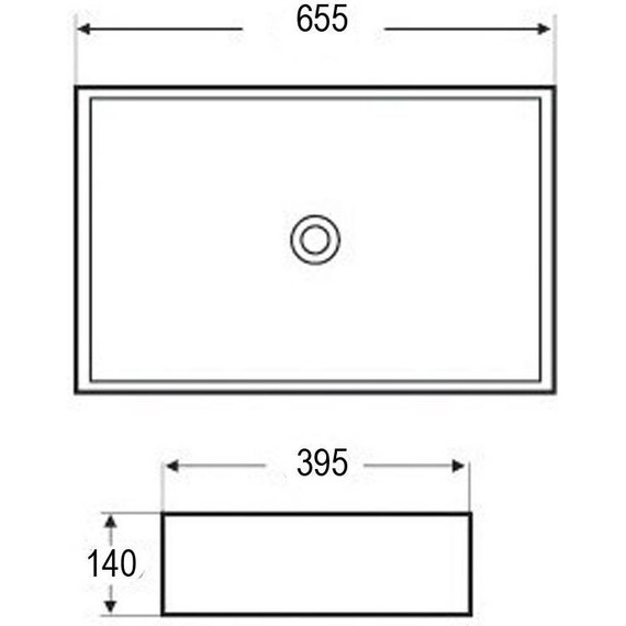 Раковина врезная на столешницу Azario 65 см AZ416 фото 3