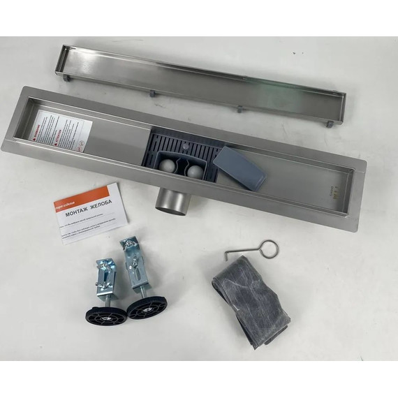 Трап TIM 50 см BAD455002, серый металлик (под плитку) фото 12