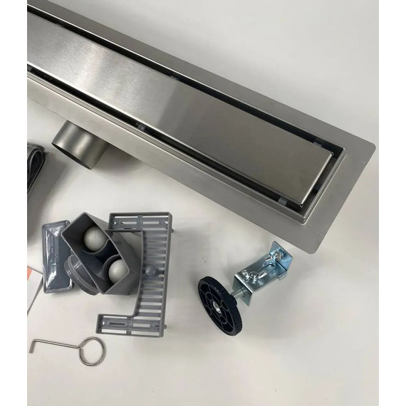 Трап TIM 50 см BAD455002, серый металлик (под плитку) фото 13