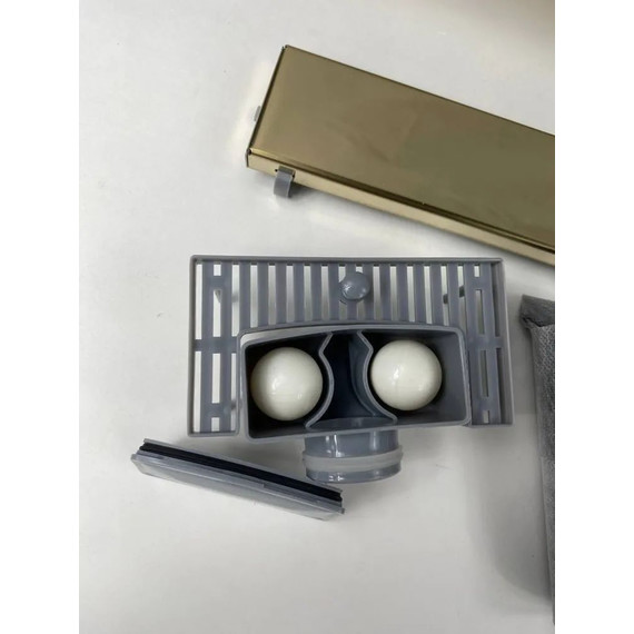 Трап TIM 50 см BAD485002GP, золото глянцевое (под плитку) фото 4