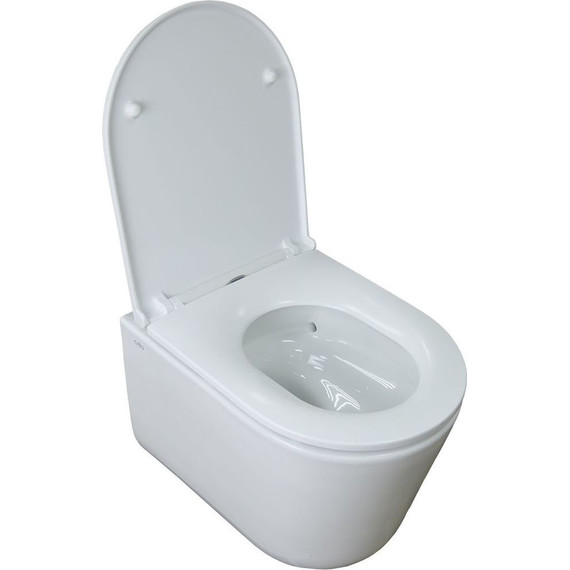 Унитаз подвесной безободковый Creo Ceramique Lyon LY1100R с крышкой микролифт (Система смыва торнадо) фото 3