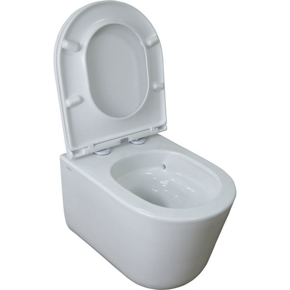 Унитаз подвесной безободковый Creo Ceramique Lyon LY1100R с крышкой микролифт (Система смыва торнадо) фото 4