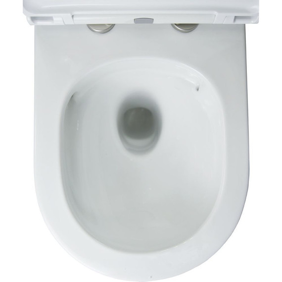 Унитаз подвесной безободковый Creo Ceramique Lyon LY1100R с крышкой микролифт (Система смыва торнадо) фото 6