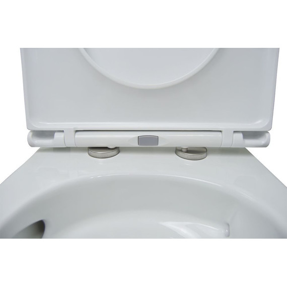 Унитаз подвесной безободковый Creo Ceramique Lyon LY1100R с крышкой микролифт (Система смыва торнадо) фото 8