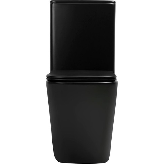 Унитаз-компакт безободковый Abber Rechteck AC1210TMB (смыв торнадо) с тонкой крышкой микролифт, чёрный матовый, Цвет производителя: чёрный матовый - 6 Унитаз-компакт безободковый Abber Rechteck AC1210TMB (смыв торнадо) с тонкой крышкой микролифт, чёрный матовый, Цвет производителя: чёрный матовый фото 6