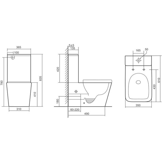Унитаз-компакт безободковый Abber Rechteck AC1210TMB (смыв торнадо) с тонкой крышкой микролифт, чёрный матовый, Цвет производителя: чёрный матовый - 10 Унитаз-компакт безободковый Abber Rechteck AC1210TMB (смыв торнадо) с тонкой крышкой микролифт, чёрный матовый, Цвет производителя: чёрный матовый фото 10