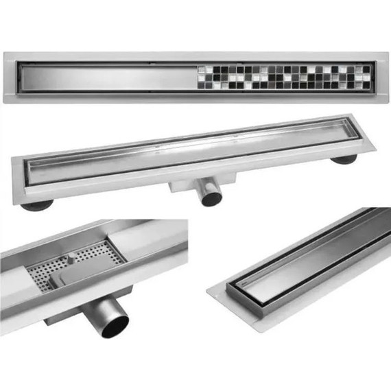 Трап TIM 70 см BAD457002, серебристый (под плитку) - 13 Трап TIM 70 см BAD457002, серебристый (под плитку) фото 13