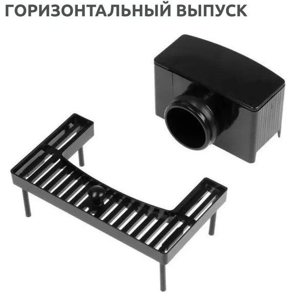 Трап TIM 80 см BAD468002BK, чёрный матовый (под плитку) фото 7