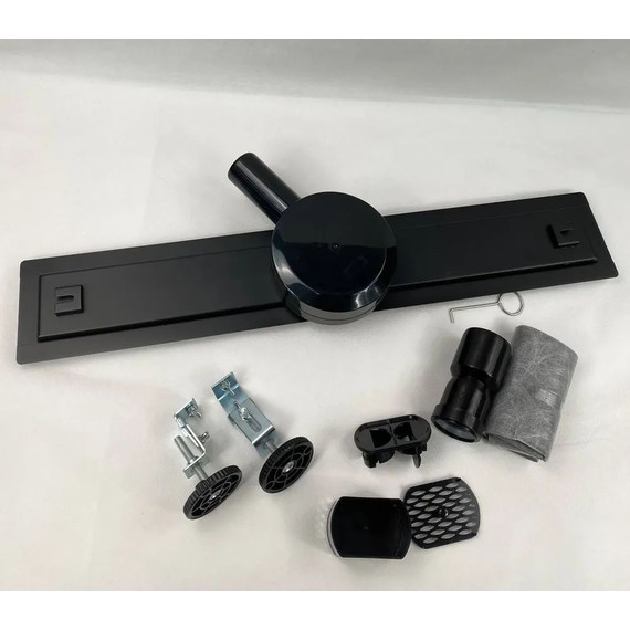 Трап Zeissler 70 см BAD557002BK, чёрный матовый (под плитку) - 9 Трап Zeissler 70 см BAD557002BK, чёрный матовый (под плитку) фото 9