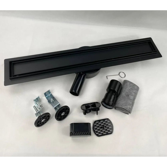 Трап Zeissler 80 см BAD558002BK, чёрный матовый (под плитку) - 3 Трап Zeissler 80 см BAD558002BK, чёрный матовый (под плитку) фото 3