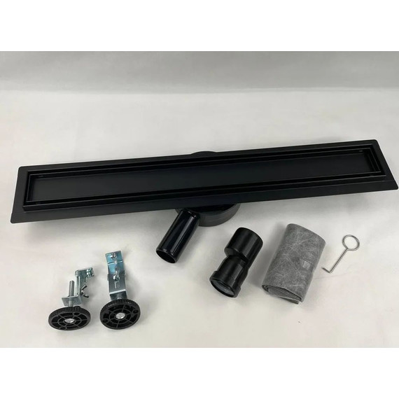 Трап Zeissler 80 см BAD558002BK, чёрный матовый (под плитку) - 4 Трап Zeissler 80 см BAD558002BK, чёрный матовый (под плитку) фото 4