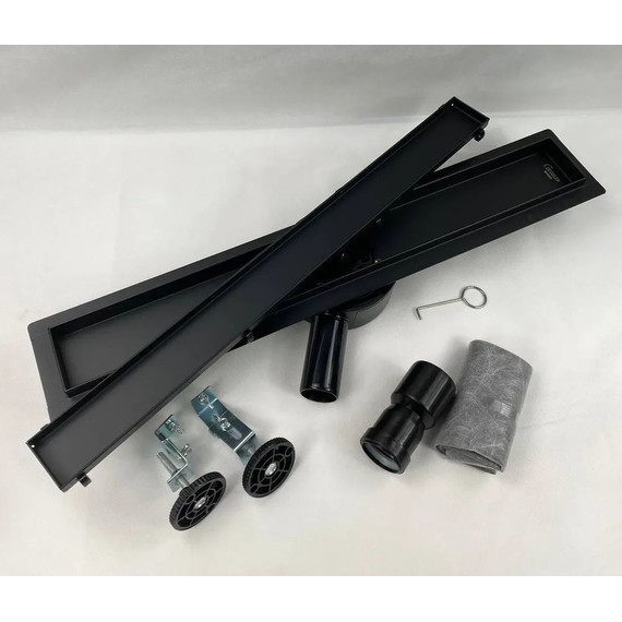 Трап Zeissler 80 см BAD558002BK, чёрный матовый (под плитку) - 9 Трап Zeissler 80 см BAD558002BK, чёрный матовый (под плитку) фото 9