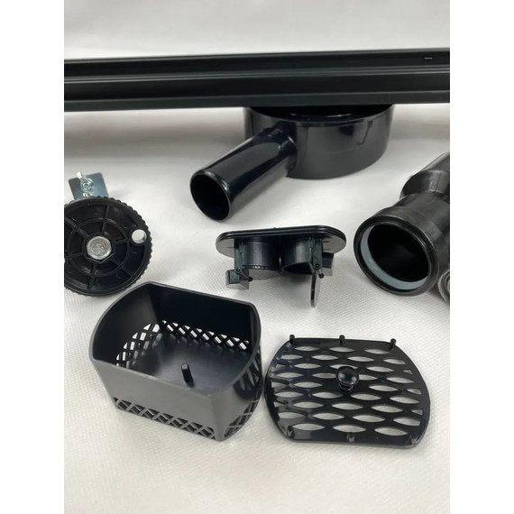 Трап Zeissler 80 см BAD558002BK, чёрный матовый (под плитку) - 10 Трап Zeissler 80 см BAD558002BK, чёрный матовый (под плитку) фото 10