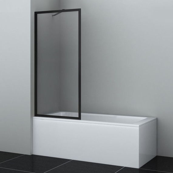Шторка для ванны WasserKraft Abens 80 см 20W01-8MB, чёрный матовый/прозрачное фото 