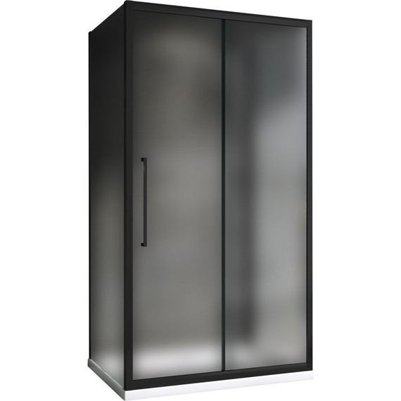 Душевое ограждение Abber Schwarzer Diamant 170x80 см AG30170BMH-S80BM-S80BM, чёрный/матовое фото 2