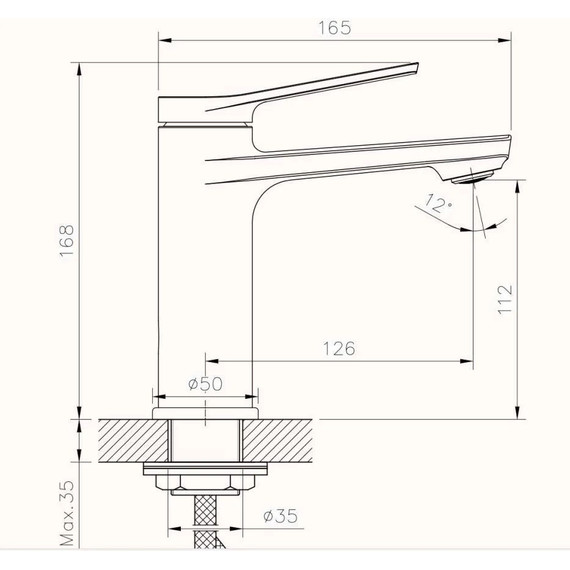 Смеситель для раковины Belz B10572-7, чёрный матовый фото 5