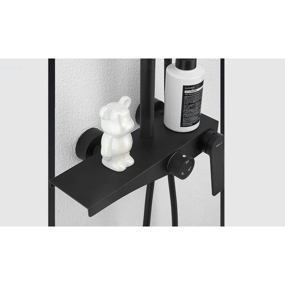 Душевая стойка Belz B24572-7, чёрный матовый фото 3